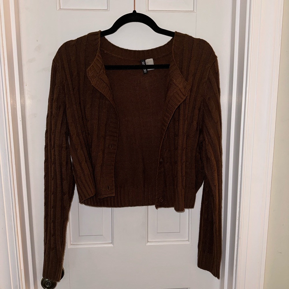 H&M divided brown cardigan in Large!